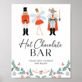 Nutcracker Hot Chocolate Bar Christmas Party Poster (Vorne)