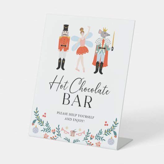 Nutcracker Hot Chocolate Bar Christmas Party Sockelschild (Vorderseite)