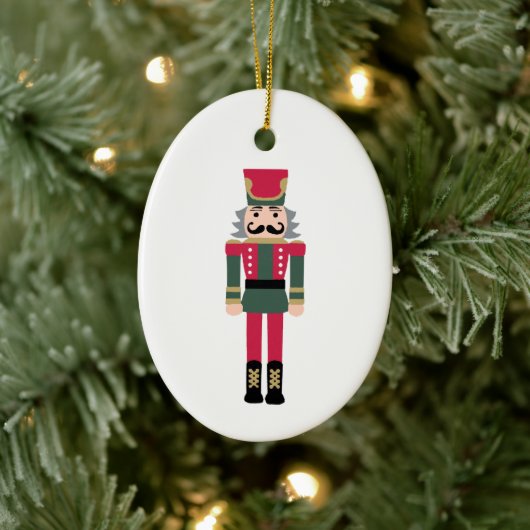Nutcracker Illustration Christmas Design Classic C Keramik Ornament (Baum)