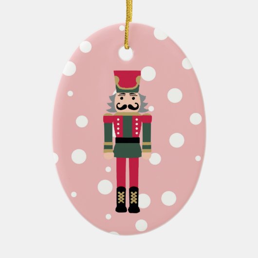 Nutcracker Illustration Christmas Design Classic C Keramik Ornament (Vorne)