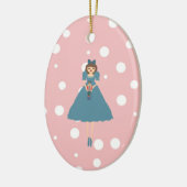 Nutcracker Illustration Christmas Design Classic C Keramik Ornament (Links)