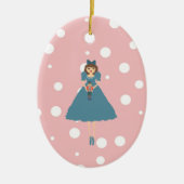 Nutcracker Illustration Christmas Design Classic C Keramik Ornament (Vorne)