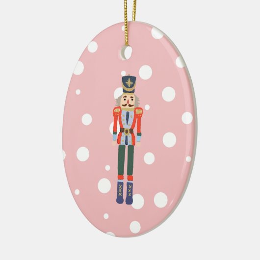 Nutcracker Illustration Christmas Design Classic Keramik Ornament (Links)