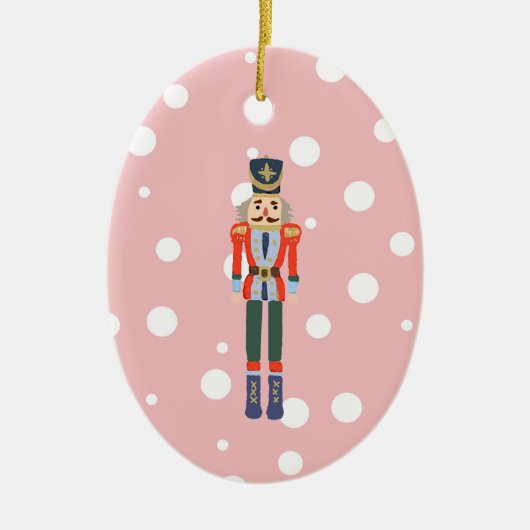Nutcracker Illustration Christmas Design Classic Keramik Ornament (Vorne)