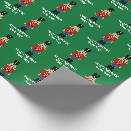 Nutcracker Illustration Weihnachtsverpackung Geschenkpapier (Ecke)