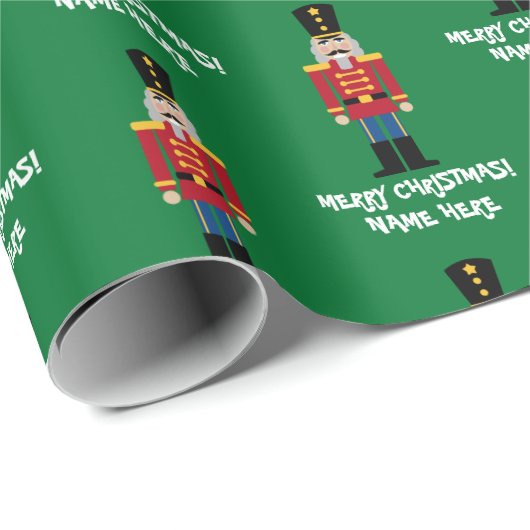 Nutcracker Illustration Weihnachtsverpackung Geschenkpapier (Rolleneckpunkt)