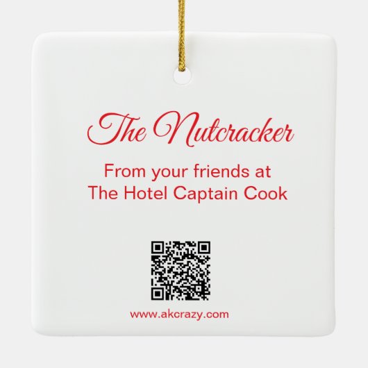Nutcracker im Hotel Captain Cook 2025 Keramikornament (Rückseite)