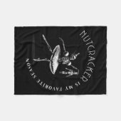 Nutcracker Is My Favorite Season Ballet Skeleton B Fleecedecke (Vorderseite (Horizontal))