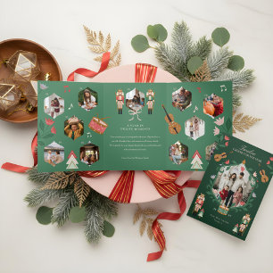 Nutcracker-Jahr im Review 12-Fotos-Momente Dreifach Gefaltete Urlaubskarte