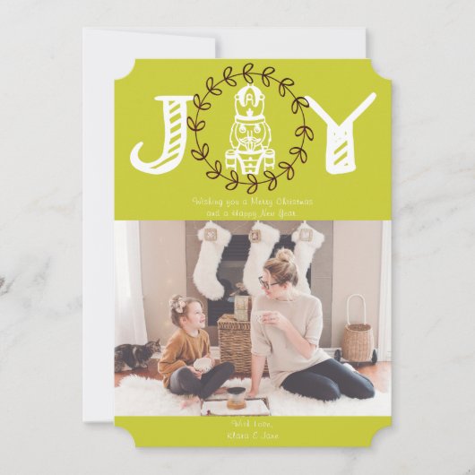 Nutcracker Joliday Foto Card Feiertagskarte (Vorderseite)