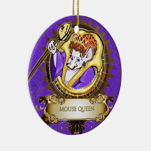 Nutcracker Keramik Circle Ornament : Maus Königin (Rechts)