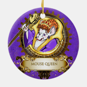 Nutcracker Keramik Circle Ornament : Mouse Queen