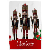 Nutcracker King und Wachen Weihnachten Mittlere Geschenktüte (Rückseite)