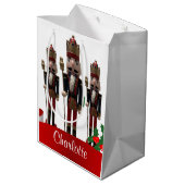 Nutcracker King und Wachen Weihnachten Mittlere Geschenktüte (Rückseite Schrägansicht)