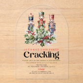 Nutcracker knacken Weihnachtsfeiertag Geburtstag Acryleinladungen (Vorderseite)