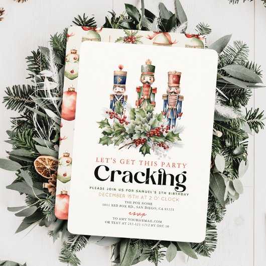 Nutcracker knacken Weihnachtsfeiertag Geburtstag Einladung
