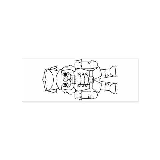 Nutcracker Kontur Christmas Wood Gummistempel (Prägung)