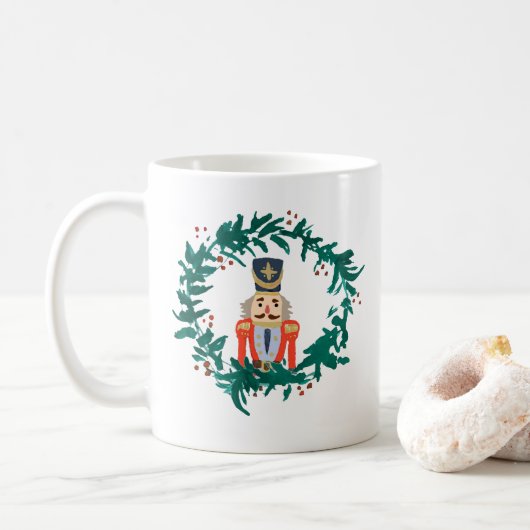 Nutcracker Kränz Malerei Weihnachten Kaffee Tasse (Mit Donut)