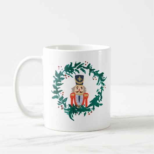 Nutcracker Kränz Malerei Weihnachten Kaffee Tasse (Links)