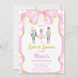 Nutcracker Land der Süßigkeiten Fairy Pink Einladu Einladung