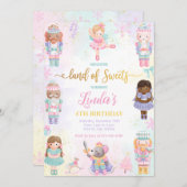 Nutcracker Land der Süßigkeiten Fairy Pink Einladu Einladung (Vorne/Hinten)