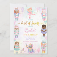 Nutcracker Land der Süßigkeiten Fairy Pink Einladu