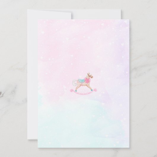 Nutcracker Land der Süßigkeiten Fairy Pink Einladu Einladung (Rückseite)