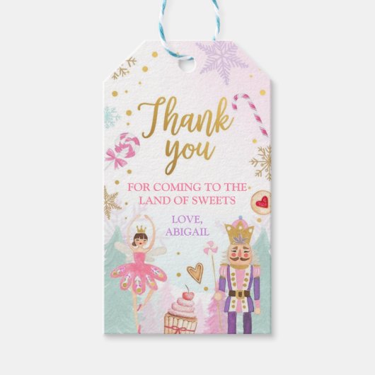 Nutcracker Land der Süßigkeiten Mädchen Gefallen D Geschenkanhänger (Vorderseite)