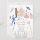 Nutcracker Land der Süßigkeiten Pink Baby Shower Einladung (Vorderseite)