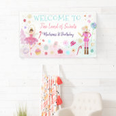 Nutcracker Land der Süßigkeiten Rosa Gold Geburtst Banner (Insitu)