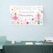 Nutcracker Land der Süßigkeiten Rosa Gold Geburtst Banner (Messeveranstaltung)