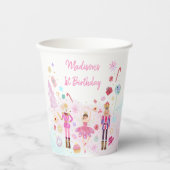 Nutcracker Land der Süßigkeiten Rosa Gold Geburtst Pappbecher (Vorderseite)