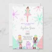 Nutcracker Land der Süßigkeiten Winter Einladung (Vorderseite)