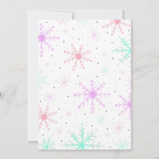 Nutcracker Land der Süßigkeiten Winter Einladung (Rückseite)