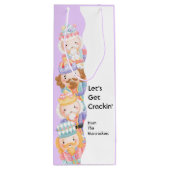 Nutcracker Lass uns Crackins Weihnachten holen Geschenktüte Für Weinflaschen (Rückseite)