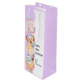 Nutcracker Lass uns Crackins Weihnachten holen Geschenktüte Für Weinflaschen (Vorderseite Schrägansicht)