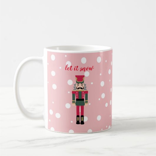 Nutcracker Let it Snow Weihnachten Kaffee Tasse (Links)