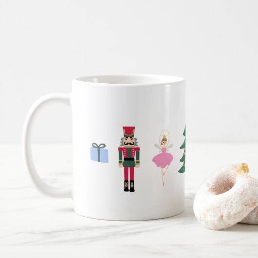 Nutcracker Let it Snow Weihnachten Kaffee Tasse (Mit Donut)
