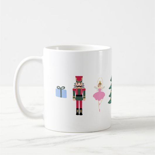 Nutcracker Let it Snow Weihnachten Kaffee Tasse (Links)