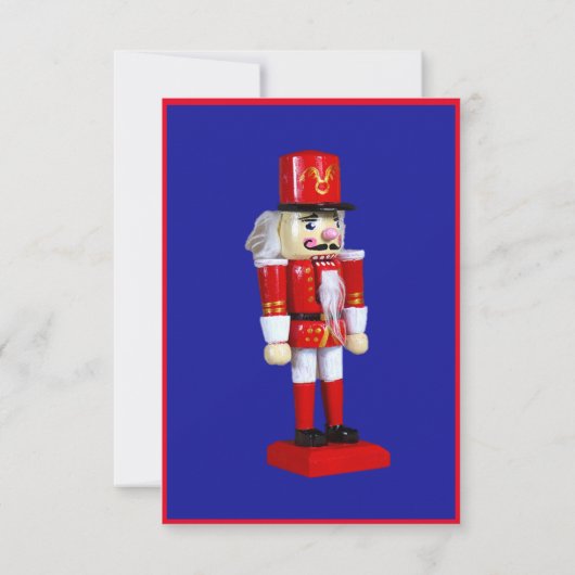 Nutcracker Let's Go Nuts Blue Small Holiday Einladung (Rückseite)