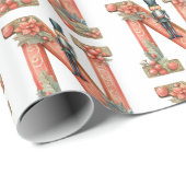 Nutcracker Letter N Christmas Geschenkpapier (Rolleneckpunkt)