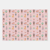 Nutcracker Lila Pink Blue Wrapping Paper Geschenkpapier Set (Vorderseite 2)