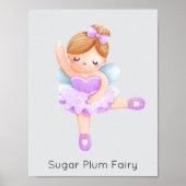 Nutcracker Lila Sugar Plum Fairy Weihnachten Poster (Vorne)