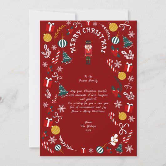 Nutcracker Magie Feiertagskarte (Vorderseite)