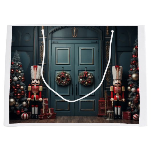 Nutcracker Magie: Weihnachtsgeschenktasche Große Geschenktüte (Vorderseite)