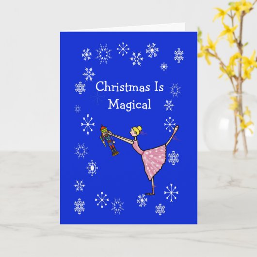 Nutcracker Magische Weihnachtskarte Karte (Gelbe Blume)