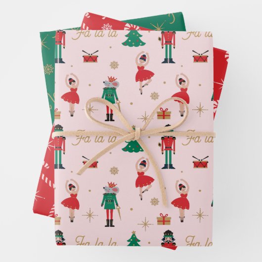 Nutcracker Maus King Ballet Weihnachtswrapping Pa Geschenkpapier Set (Beispiel)