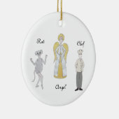 Nutcracker Maus/Koch/Engel-Ornament Keramik Ornament (Rechts)