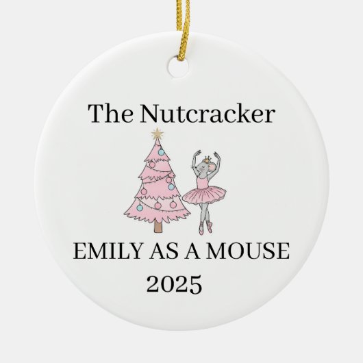 Nutcracker-Maus-Ornament, Geschenk von Cast-Mitgli Keramik Ornament (Vorne)