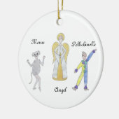 Nutcracker-Maus/Pollichinelle/Engel-Ornament Keramik Ornament (Links)